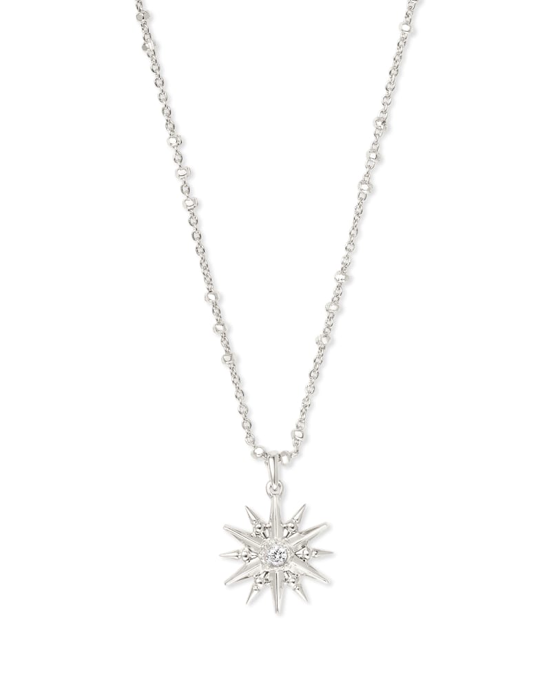 Star Charm Pendant Necklace in Silver image number 0